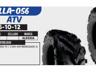 LLANTA 25-10-12 TRASERA PARA CUATRIMOTO 4PR P341 / LLA-056