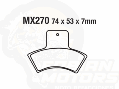 BALATAS DISCO MX2 MX-F066 SBP (270) P/ POLARIS-325 2X4/4X4 '00-01, P/ MAGNUM-500 4X4 '99-'01