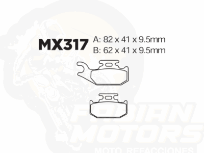 BALATAS DISCO MX2 MX-F101 SNT (317) P/ OUTLANDER-330 '04-'05, P/ OUTLANDER-650/650 MAX/800/800 MAX '07