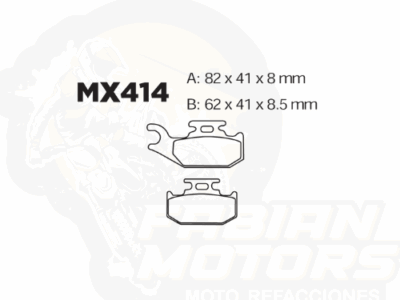 BALATAS DISCO MX2 MX-F101 SNT (414) P/ KING QUAD 400-750 '08-'09 DEL. DER.