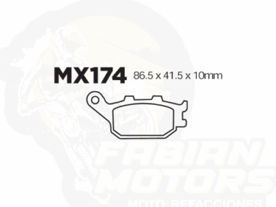 BALATAS DISCO MX2 MX-F103 SNT (174) P/ CBR-600 F2/F3 '91-'98, P/ CBR-600 F4/F4I SPORT '99-'06
