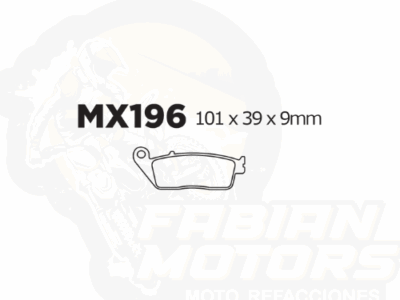 BALATAS DISCO MX2 MX-F123 SBP (196) P VT-600 SHADOW, P VLX DELUXE '94-'07, P VT-750 SHADOW SPIRIT '01-'07