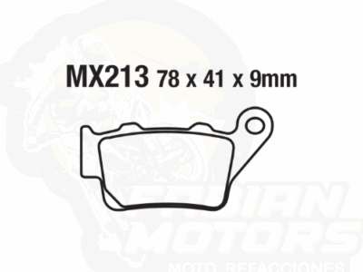 BALATAS DISCO MX2 MX-F124 SNT (213) P/ F 650GS DAKAR '04-'07 TRAS. P/ 310 R / GS '17-'22 TRAS.