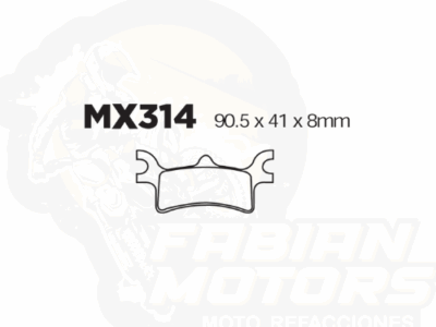 BALATAS DISCO MX2 MX-F130 SNT (314) P/ SPORTSMAN-700 '02-'05 TRAS.