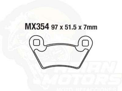 BALATAS DISCO MX2 MX-F132 SNT (354) P/ RANGER 400-800 '04-'10