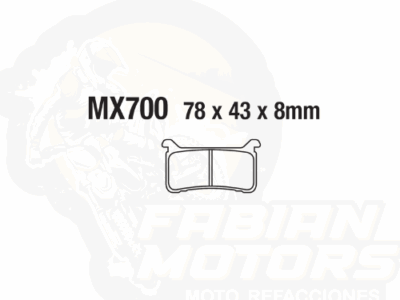 BALATAS DISCO MX2 MX-F139 SNT (700) P/ CBR-600 RR '18-'21 DEL, P/ CB1000 '18-'21 DEL.