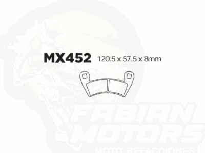 BALATAS DISCO MX2 MX-F159 SBP (452) P/ POLARIS RANGER 700/800 DEL.