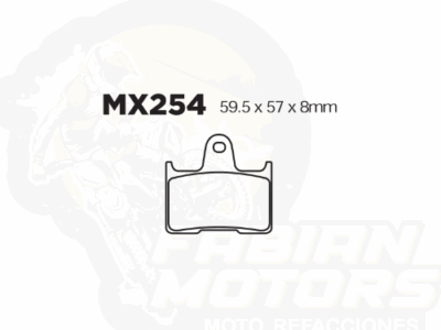 BALATAS DISCO MX2 MX-F174 SBP (254) P/ GSXR-1000 '01-'06 TRAS.