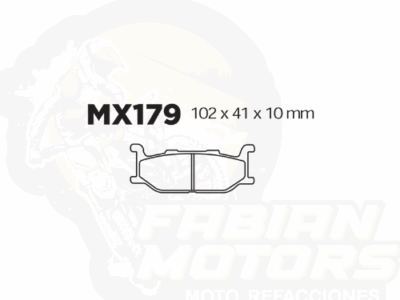 BALATAS DISCO MX2 MX-F175 SBP (179) P/ XV-535 '95-'99, P/ XJ-400S '93, P/ XVS-650V DRAG STAR '97-'07 DEL.