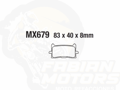 BALATAS DISCO MX2 MX-F190 SNT (679) P/ CRF 1100 AFRICA TWIN '20-'22 DEL, P/ CB300 '18-'22 DEL.