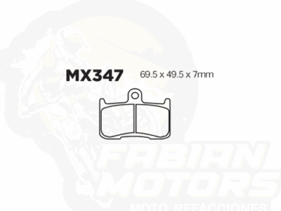 BALATAS DISCO MX2 MX-F202 SNT (347) P/ GSX-S 750 '18-'21 DEL., P/ CHIEF VINTAGE '14-'21 DEL., P/ ROADMASTER '15-'21 DEL.
