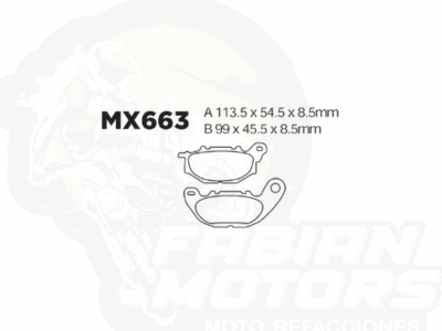 BALATAS DISCO MX2 MX-F219 SBP (663) P/ YZF R3 '15-'18 DEL.