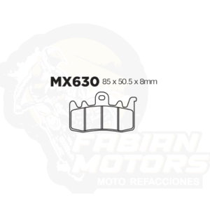 BALATAS DISCO MX2 MX-F250 SBP (630) P/ GS 1200R '13-'15 DEL., P/ 1200 R RT '14-'15, P/ F800R '15 DEL., P/ MONSTER 821 '15