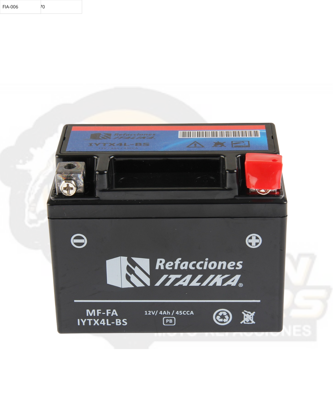 F06010092  BATERIA MF-FA IYTX4L-BS