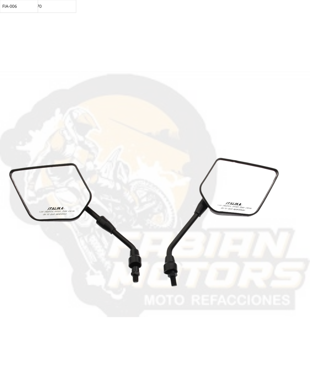 F10010204 JUEGO ESPEJOS CON LOGO Y LEYENDA