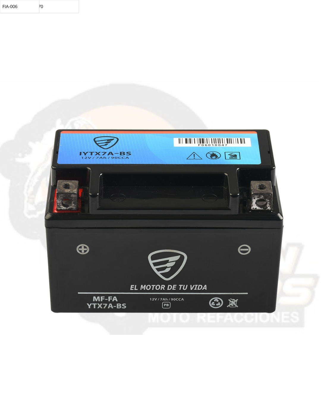 F06010047 BATERIA MF-FA IYTX7A-BS