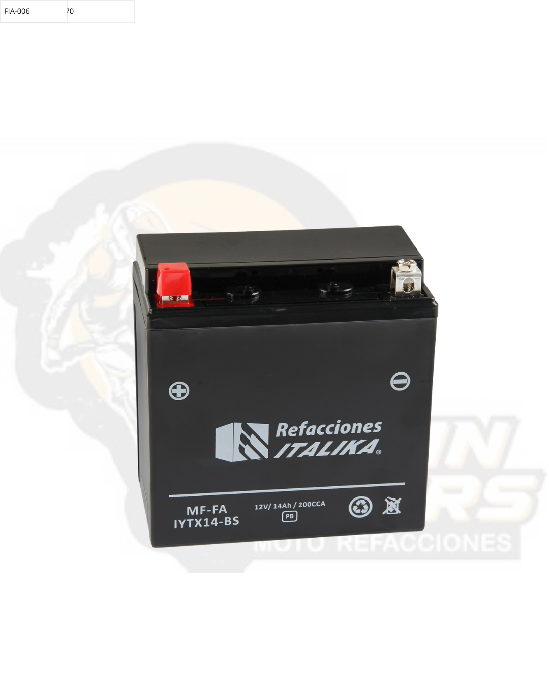 F06010094 BATERIA MF-FA IYTX14-BS