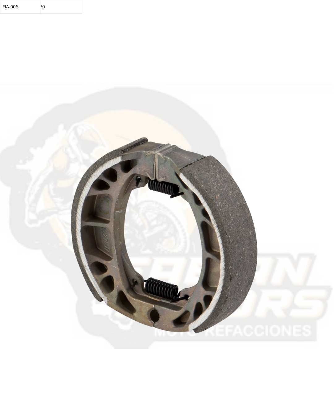 F15020007 ZAPATAS DE FRENO, 10.5x9.5x2.4