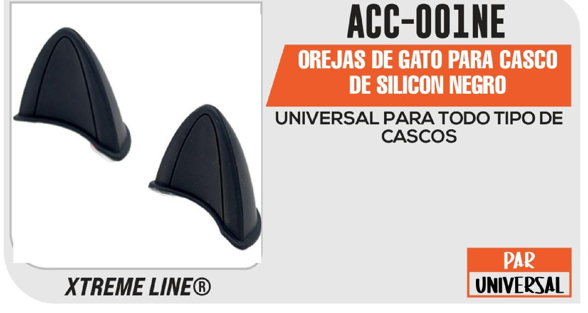 VIVATUMOTO - OREJAS DE GATO PARA CASCO / ACC-001NE
