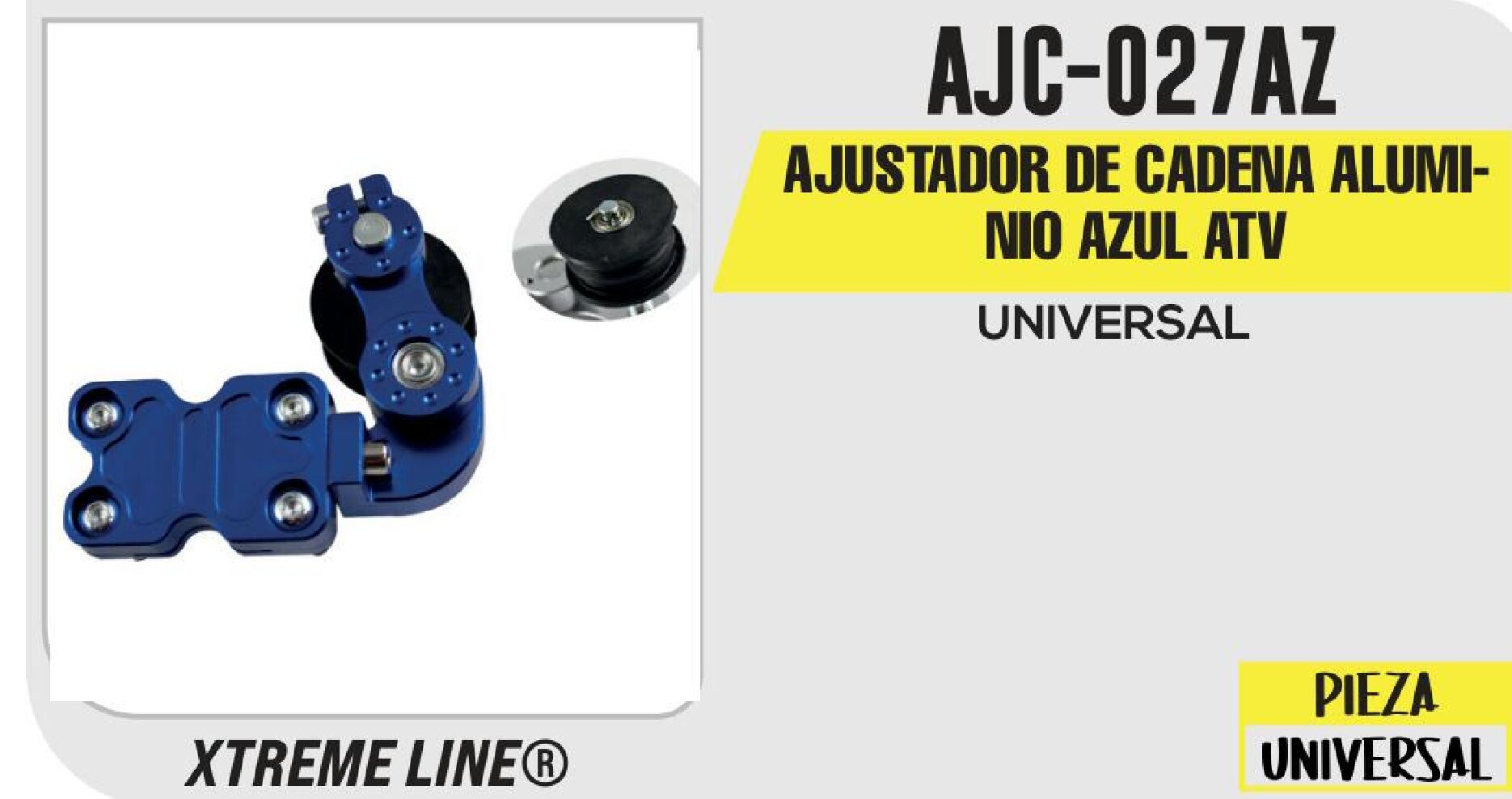 AJUSTADOR DE CADENA ALUMINIO AZUL ATV / AJC-027AZ
