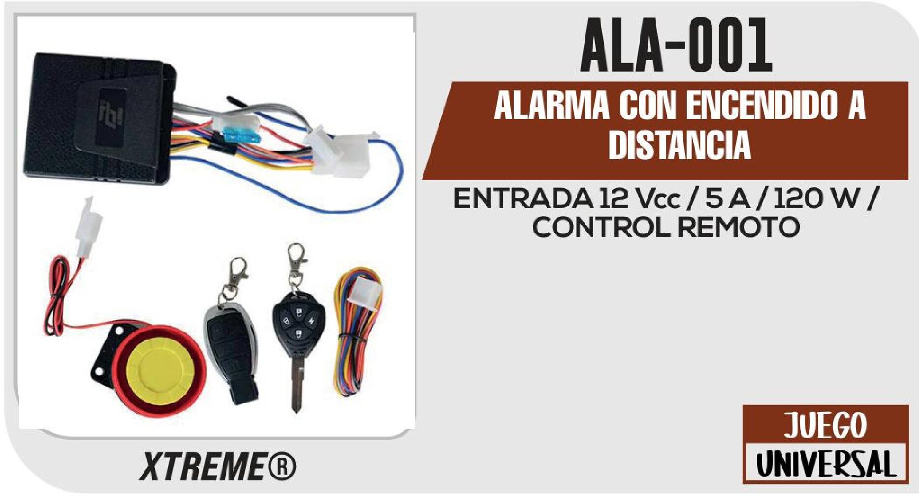 ALARMA CON ENCENDIDO A DISTANCIA / ALA-001