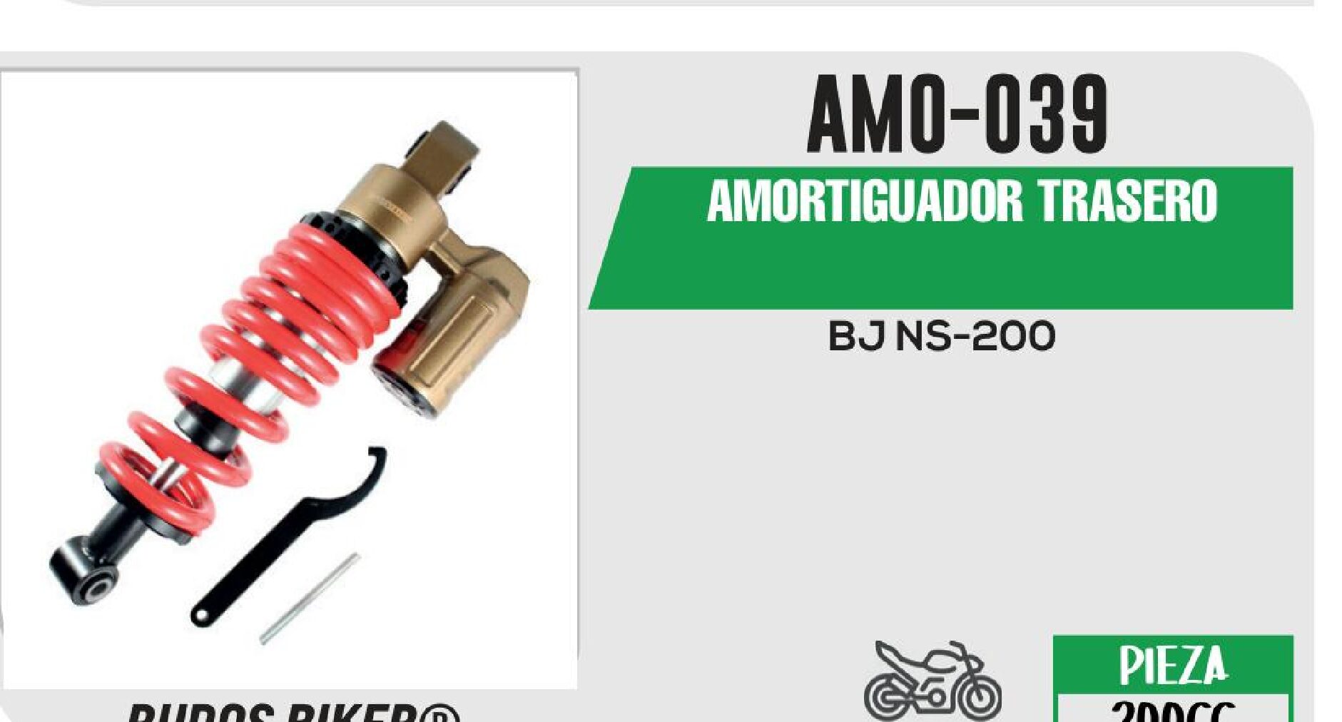 AMORTIGUADOR ROJO C/ TANQUE GAS / AMO-039