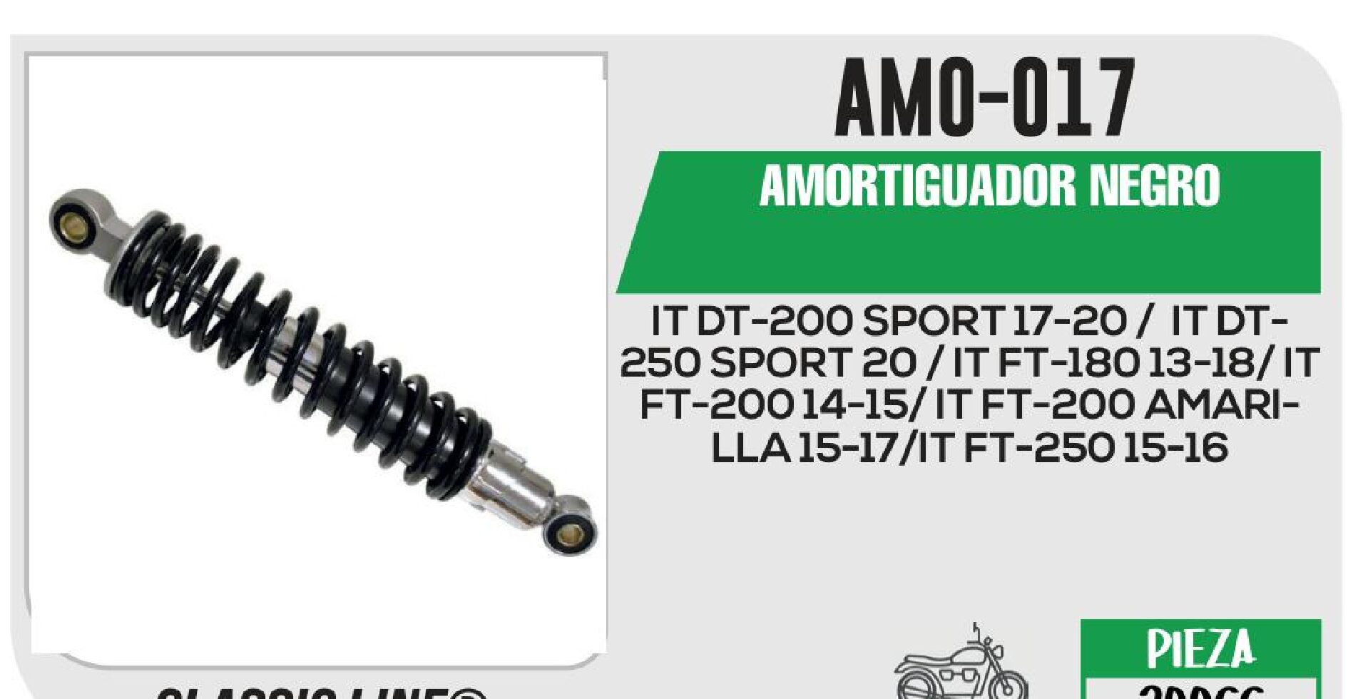 AMORTIGUADOR NEGRO / AMO-017