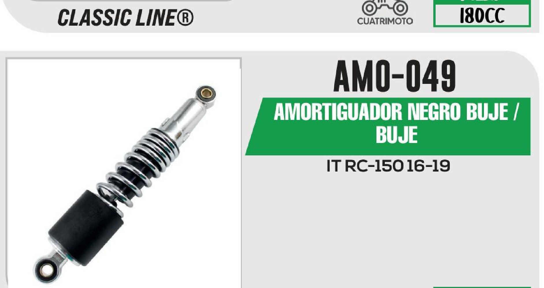 AMORTIGUADOR NEGRO BUJE / AMO-049