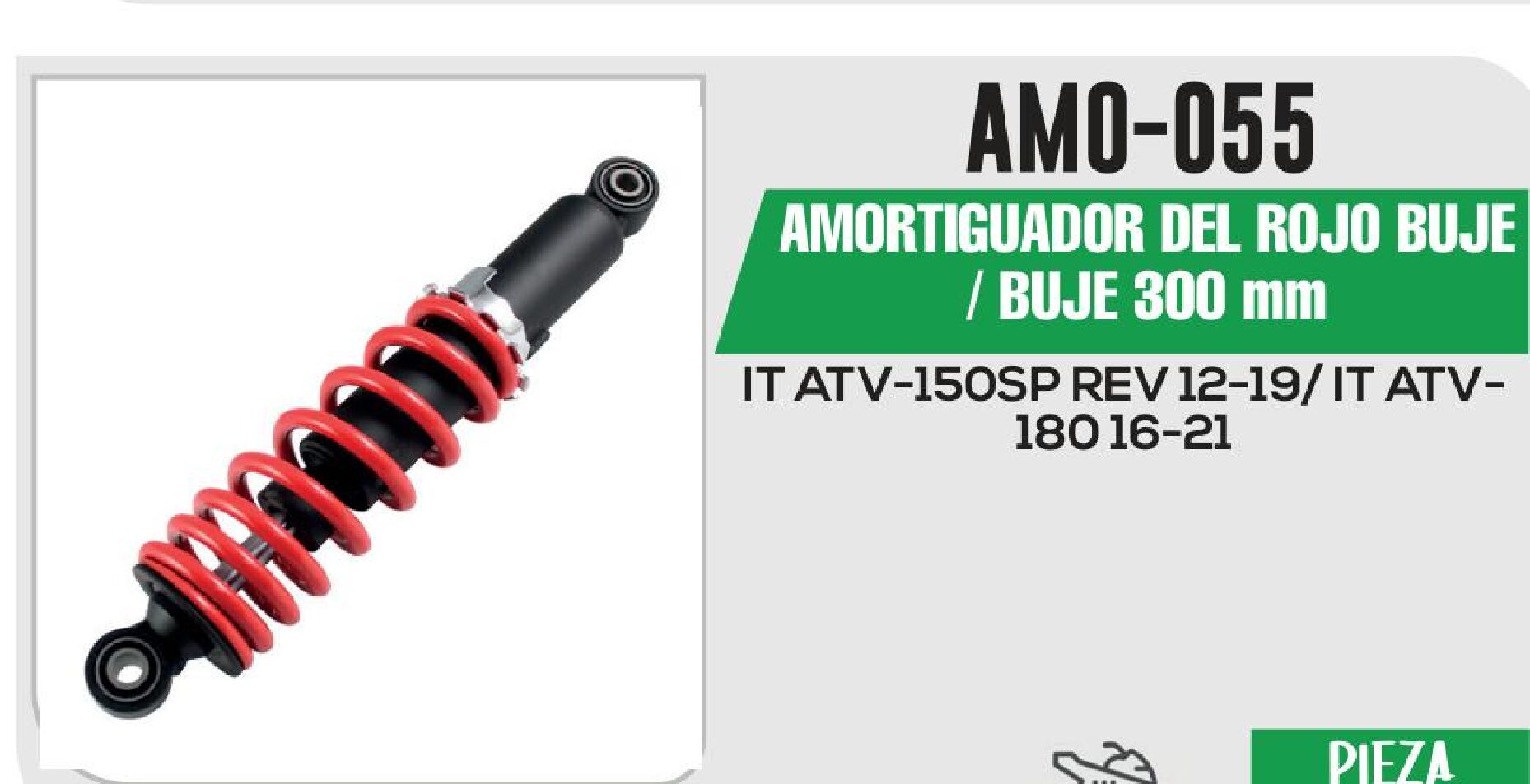 AMORTIGUADOR DEL ROJO BUJE / BUJE 300 mm / AMO-055