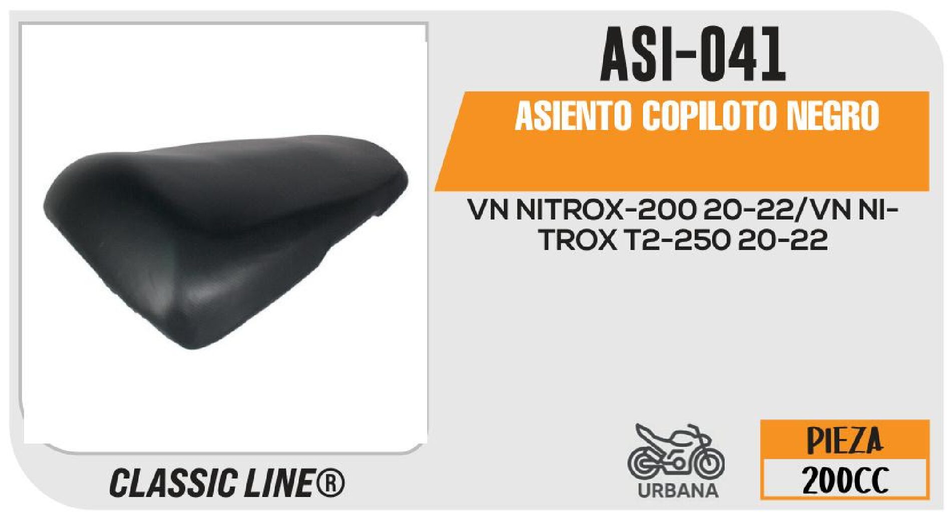 ASIENTO COPILOTO NEGRO / ASI-041