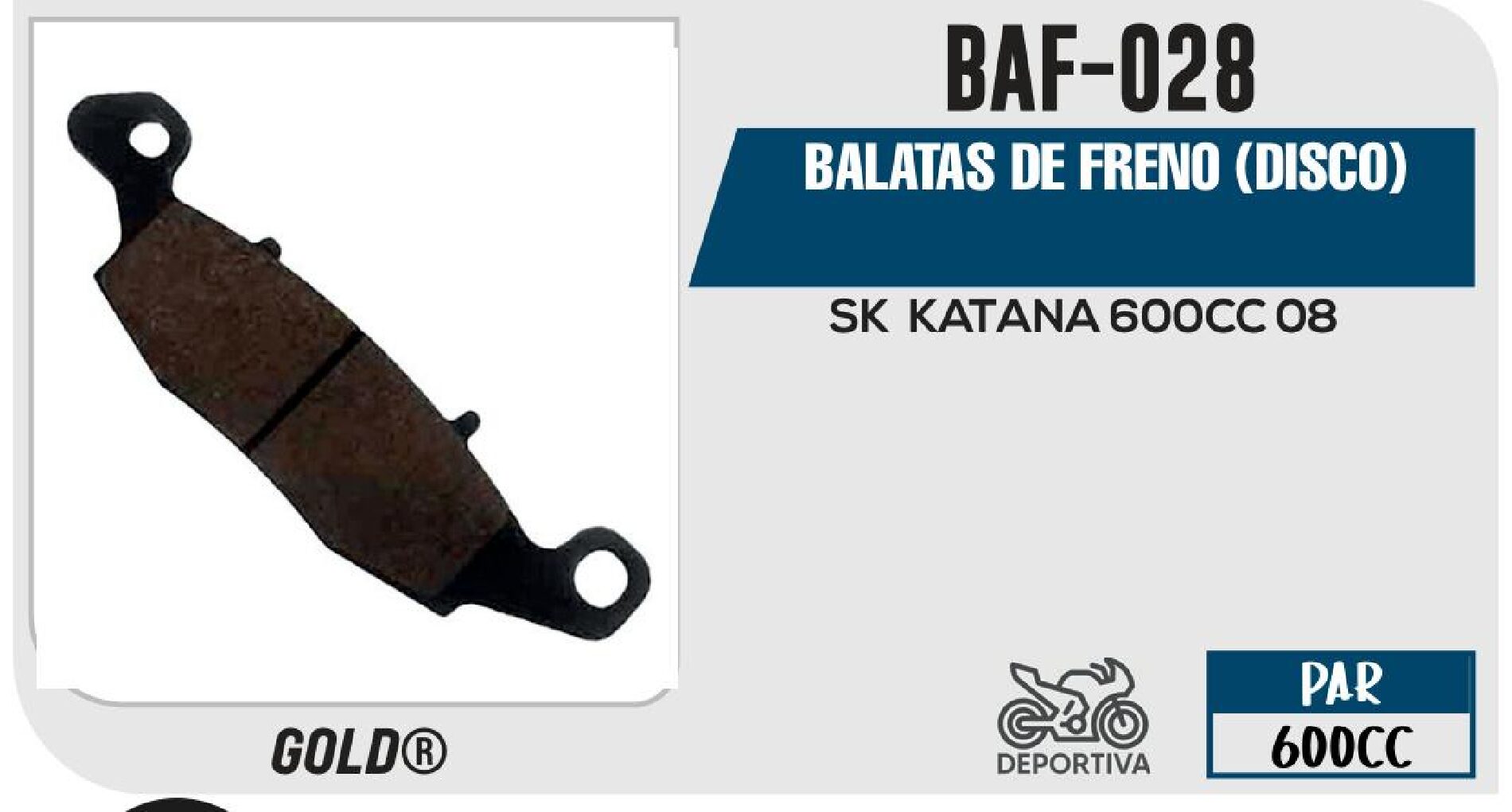 CREDITDAY - BALATAS DE FRENO (DISCO) / BAF-028