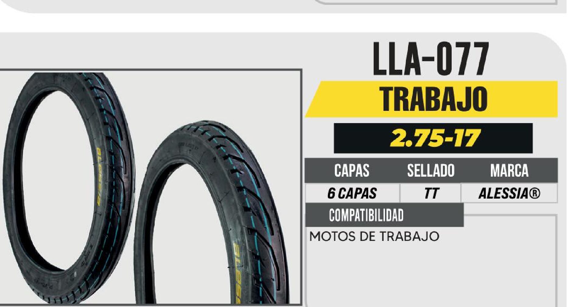 LLANTA 275-17 6 CAPAS A226 CALLE USA CAMARA (TT) / LLA-077