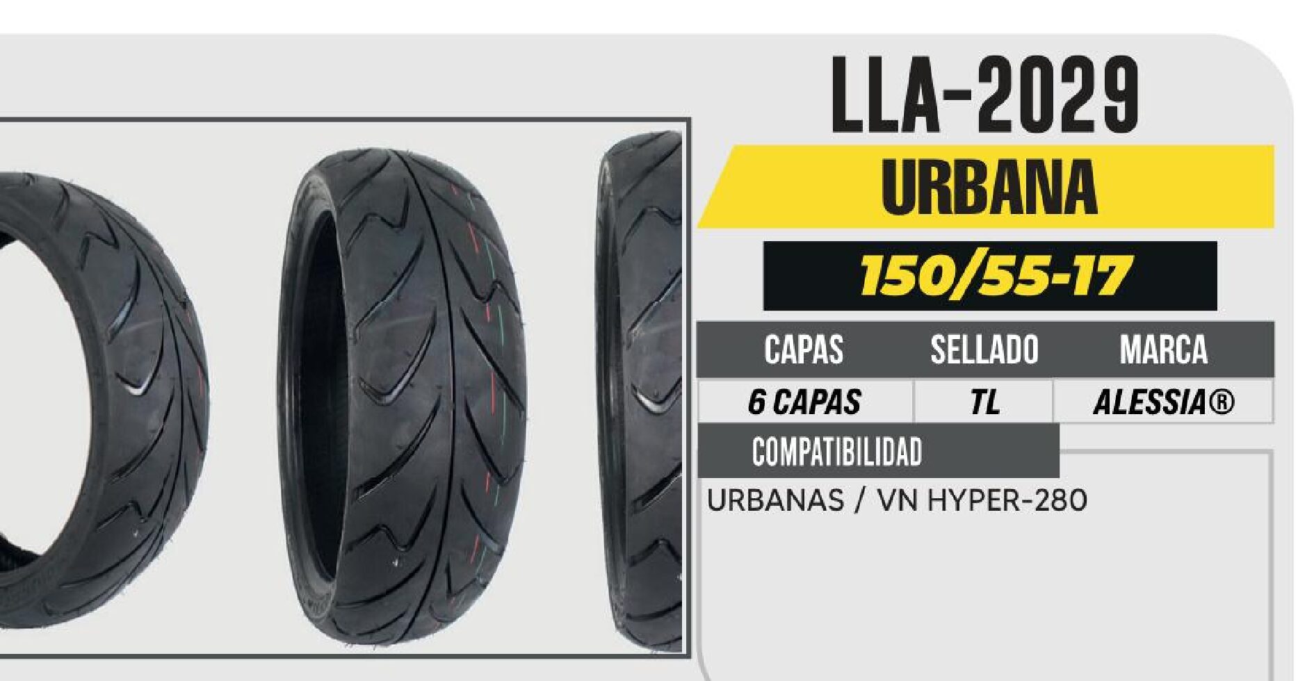150/55-17 6 CAPAS 812 CALLE NO USA CAMARA / LLA-2029