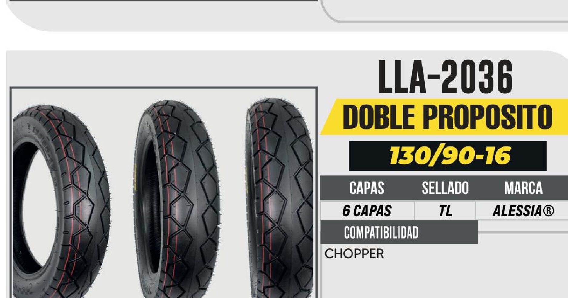 LLANTA 130/90-16 PREMIUM 6 CAPAS P309 CHOPPER NO USA CAMARA (TL) / LLA-2036