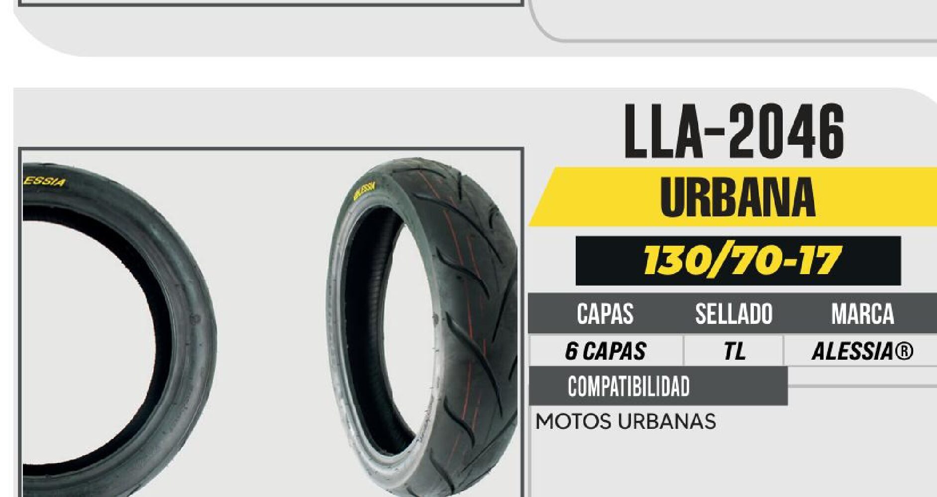 LLANTA 130/70-17 TRASERA PREMIUM 6 CAPAS P806 URBANA SIN CAMARA (TL) / LLA-2046
