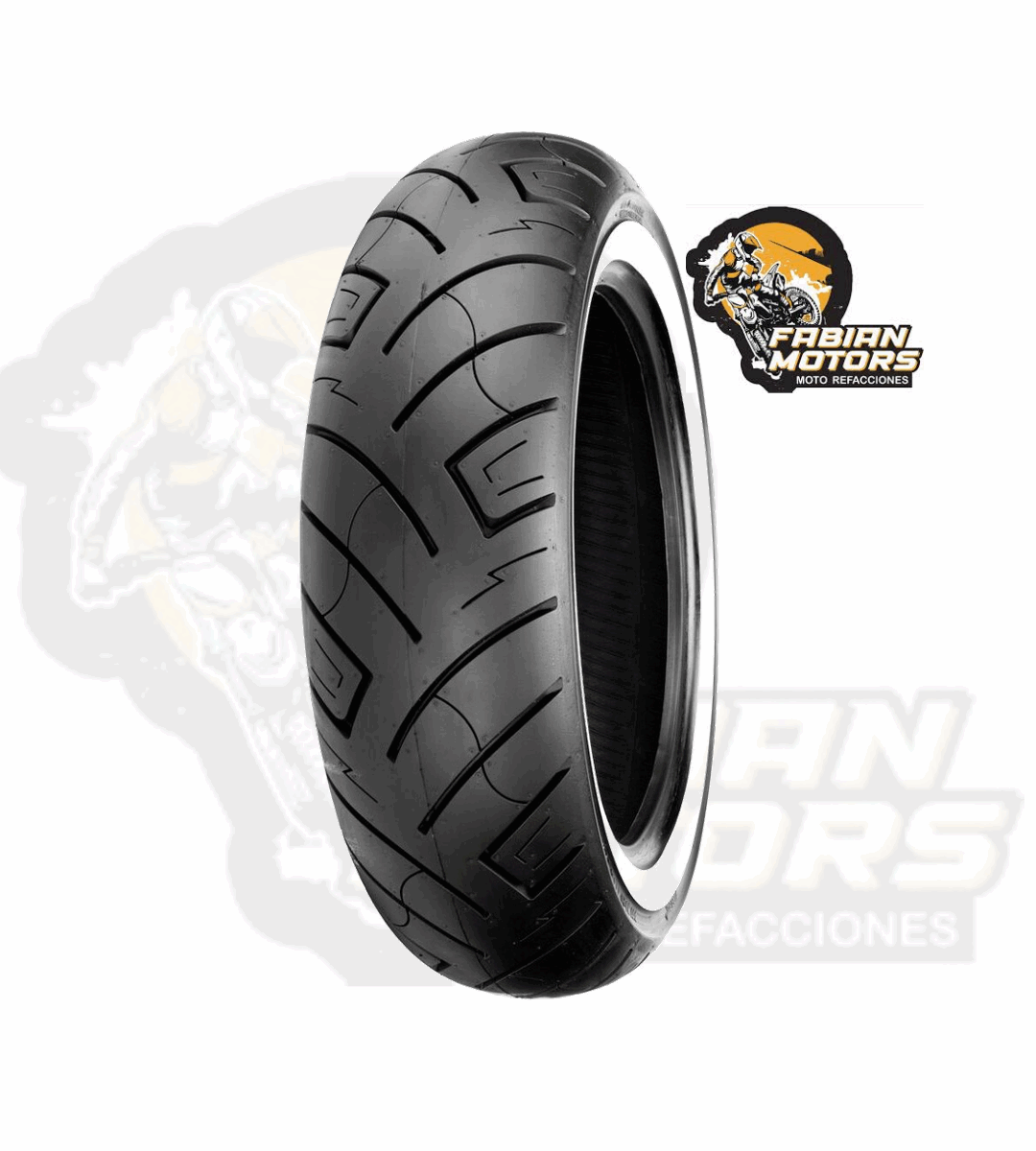 LLANTA SHINKO 150/80B16 REINF. 77H 6PR TL SR777 WW HEAVY DUTY (HD) (CARA BLANCA)