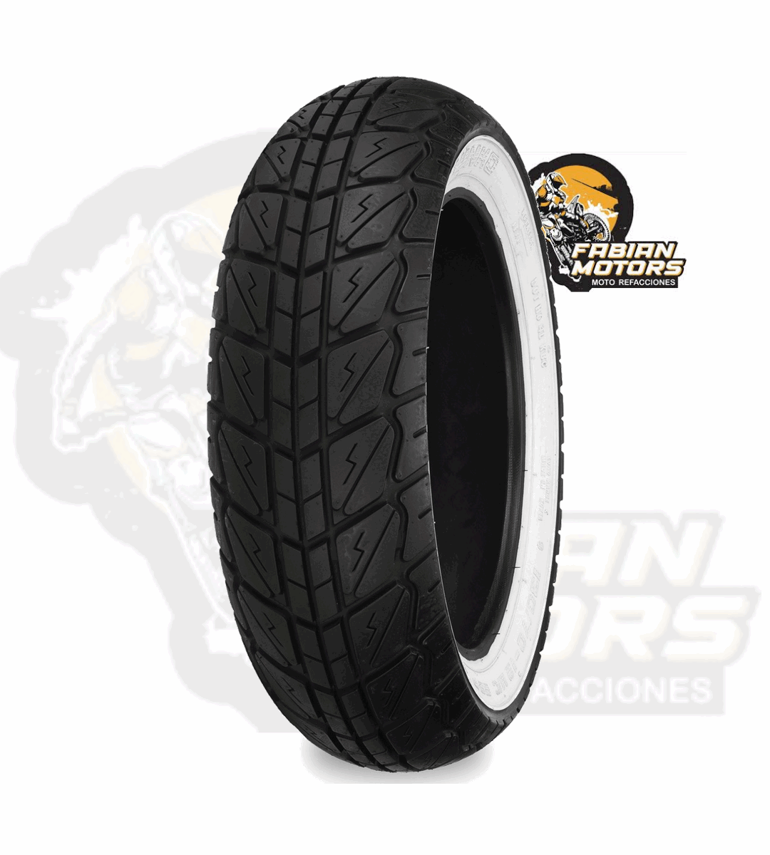 LLANTA SHINKO 120/70-10 54P 6PR TL SR723 WW (CARA BLANCA)