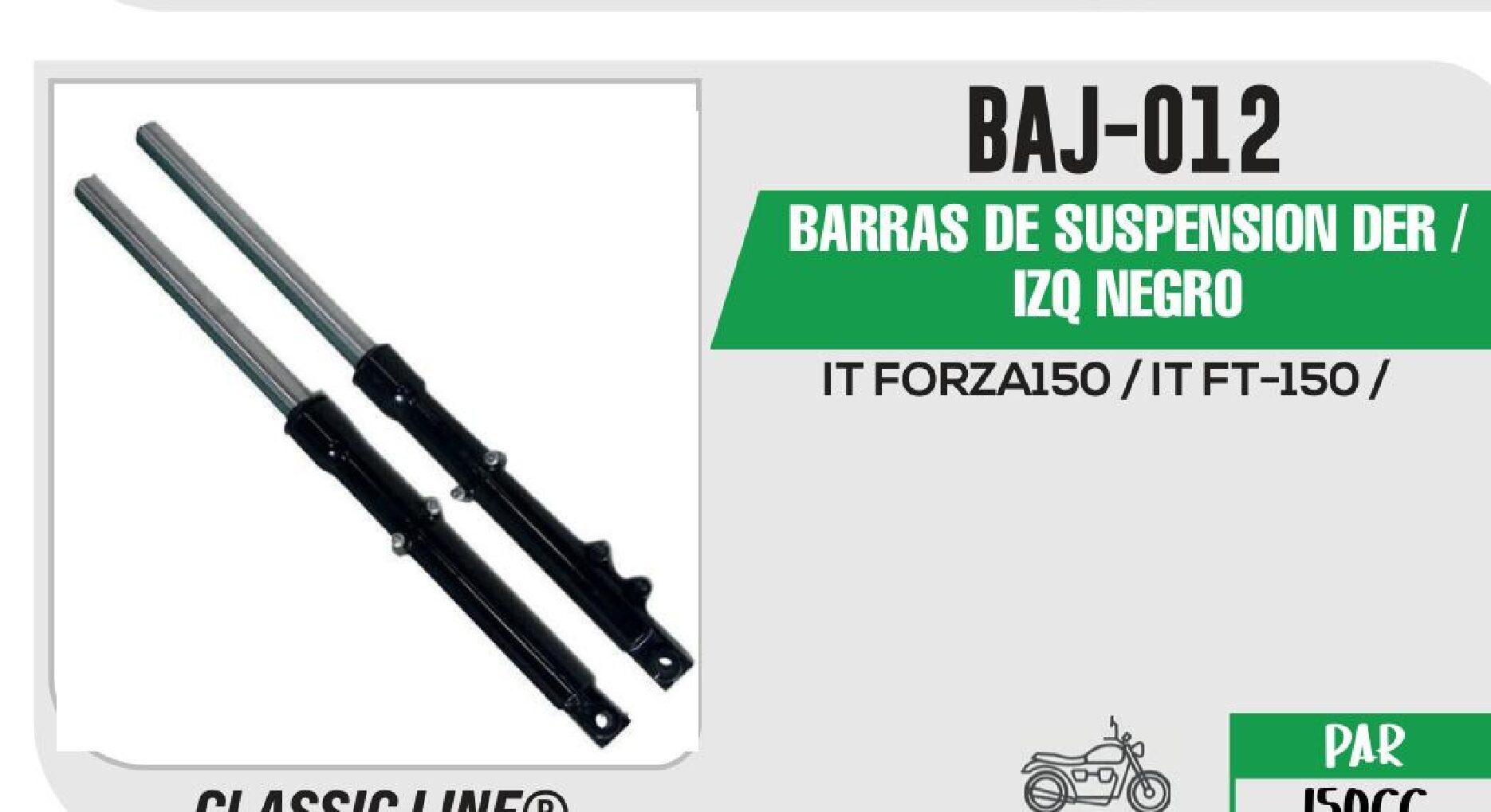 POWER - BARRAS DE SUSPENSION DER / IZQ NEGRO / BAJ-012