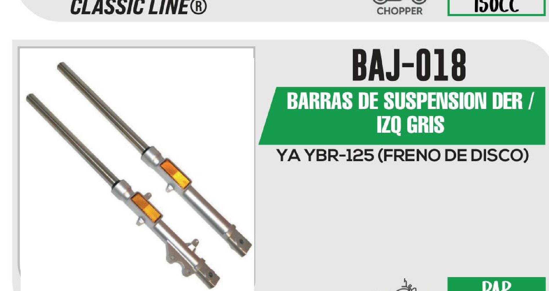 BARRAS DE SUSPENSION DER / IZQ GRIS / BAJ-018