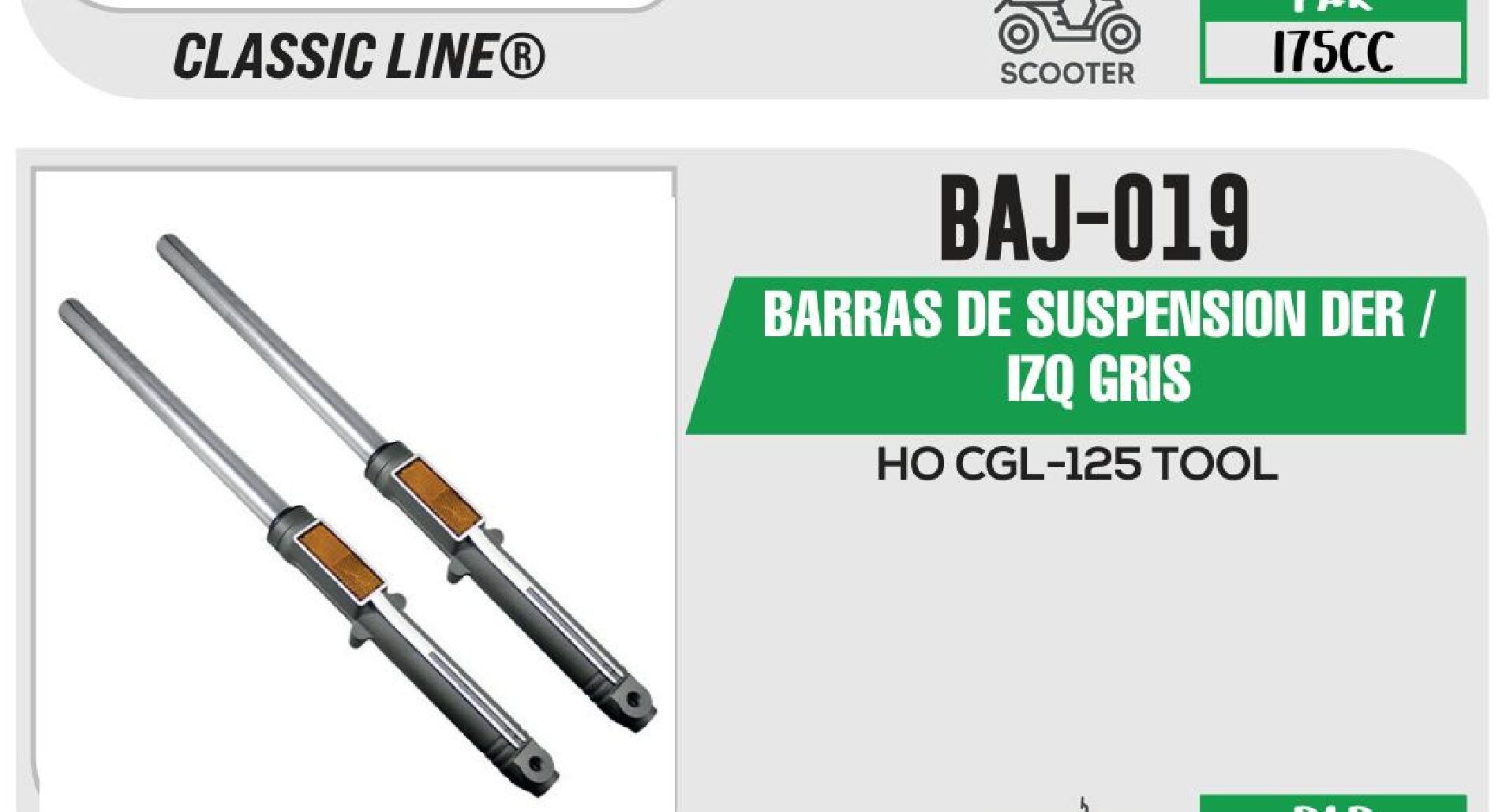 BARRAS DE SUSPENSIÓN DER / IZQ GRIS / BAJ-019