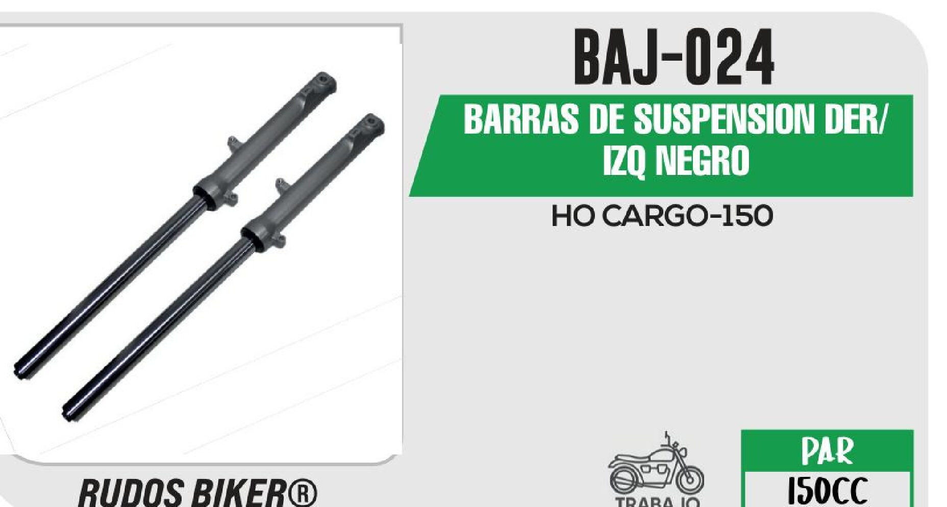 BARRAS DE SUSPENSIÓN DER/IZQ NEGRO / BAJ-024