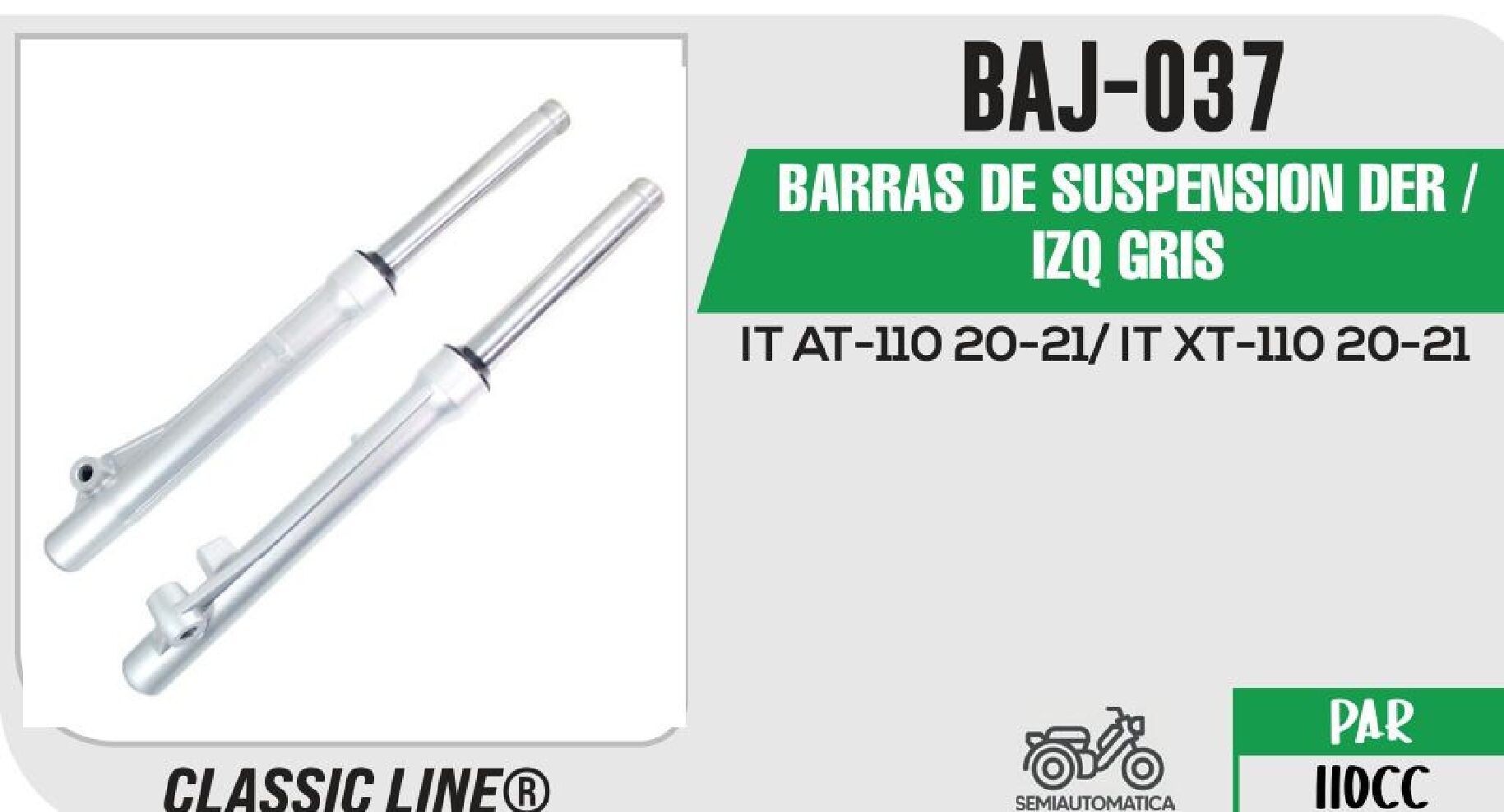 BARRAS DE SUSPENSION DER / IZQ GRIS / BAJ-037