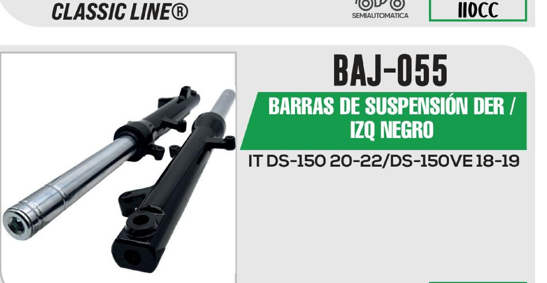 BARRAS DE SUSPENSIÓN DER / IZQ NEGRO / BAJ-055