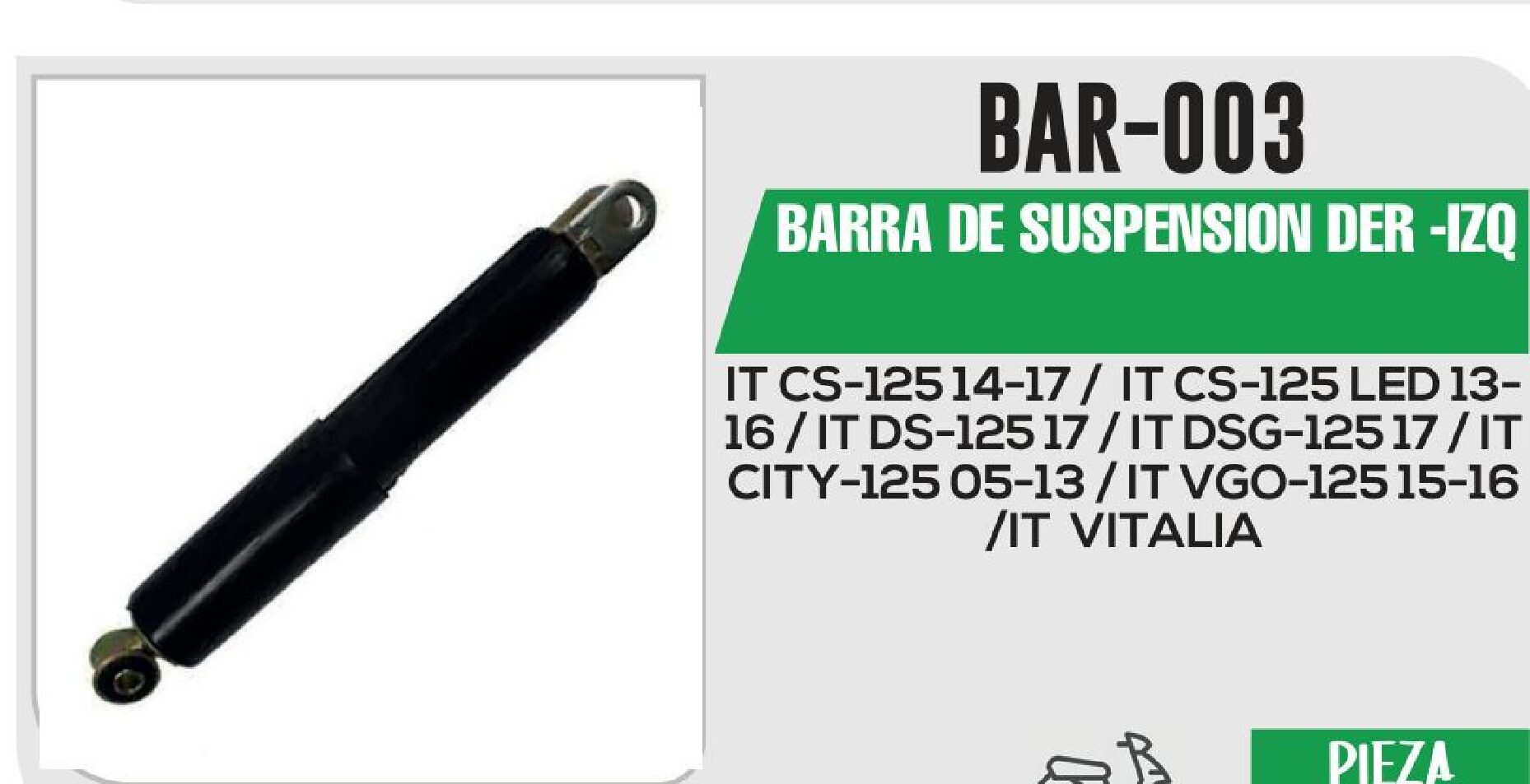 BARRA DE SUSPENSIÓN DER -IZQ / BAR-003