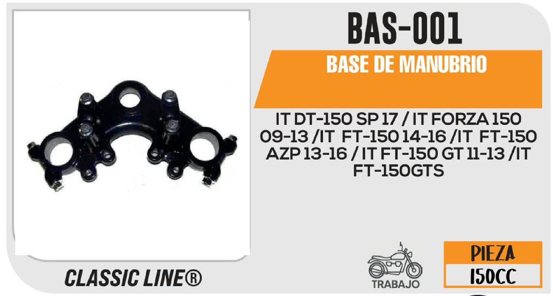 BASE DE MANUBRIO / BAS-001