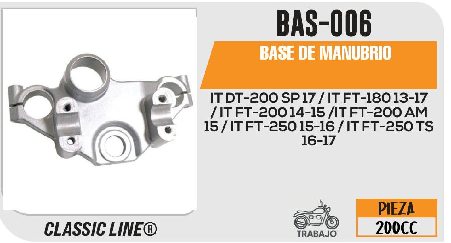 VIVATUMOTO - BASE DE MANUBRIO / BAS-006