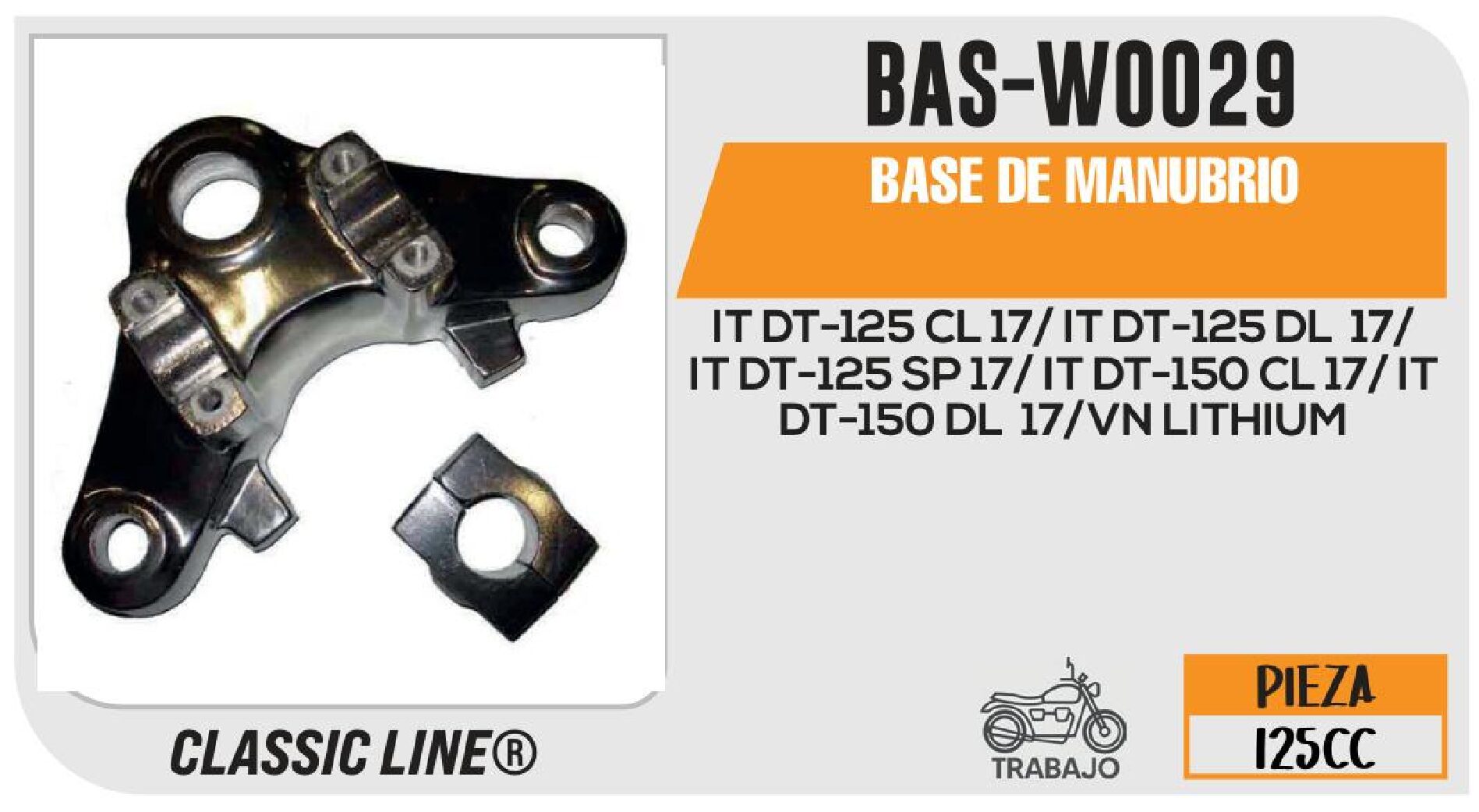 BASE DE MANUBRIO / BAS-WO029