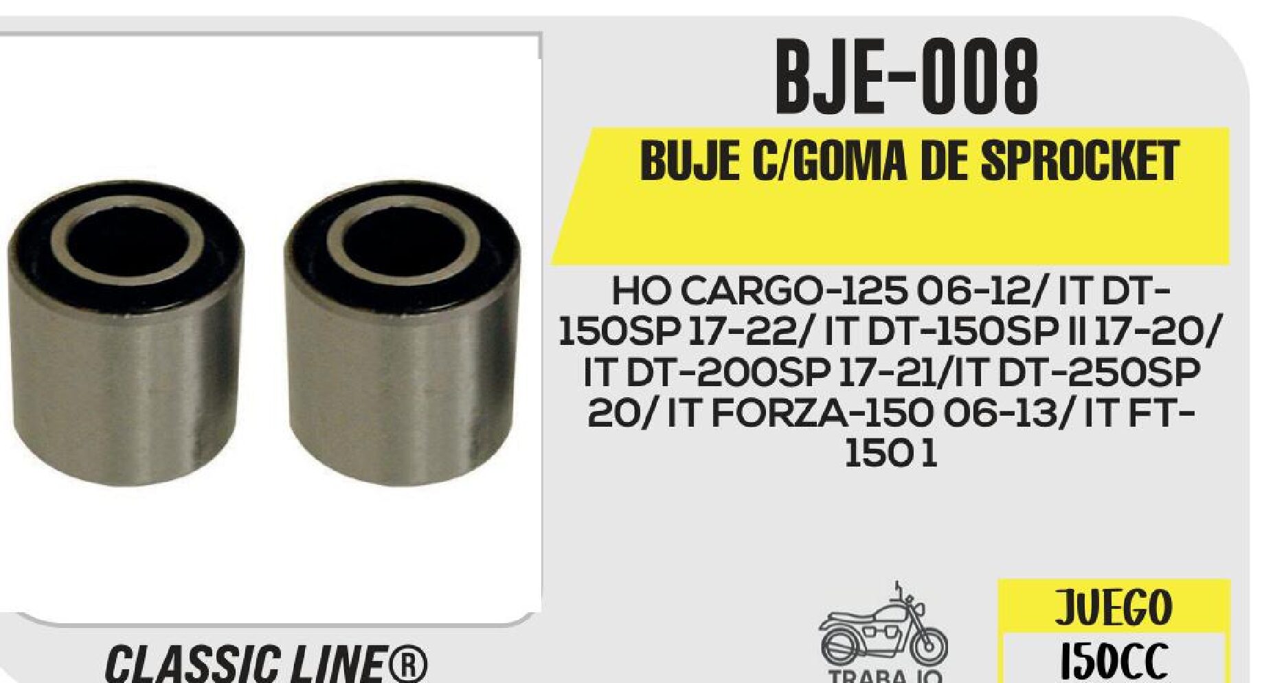 BUJE C/GOMA DE SPROCKET / BJE-008
