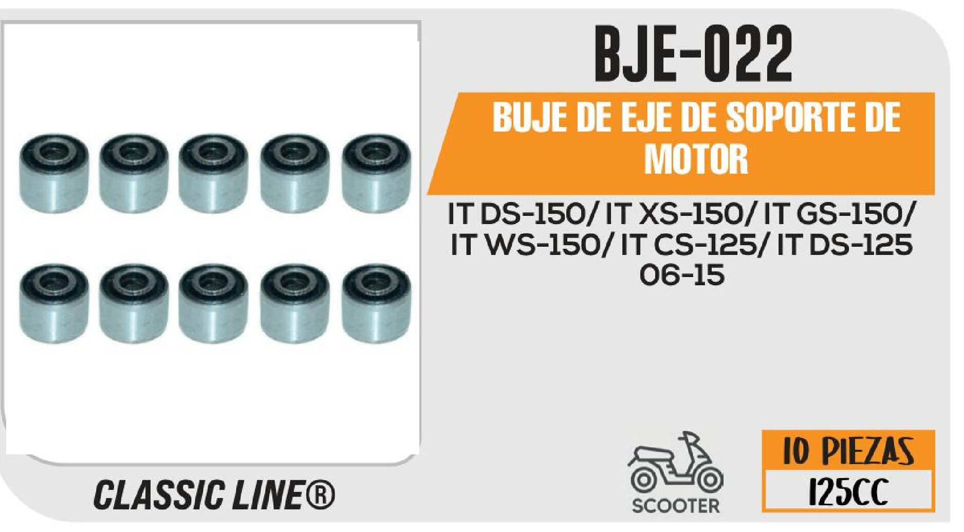 BUJE DE EJE DE SOPORTE DE MOTOR / BJE-022