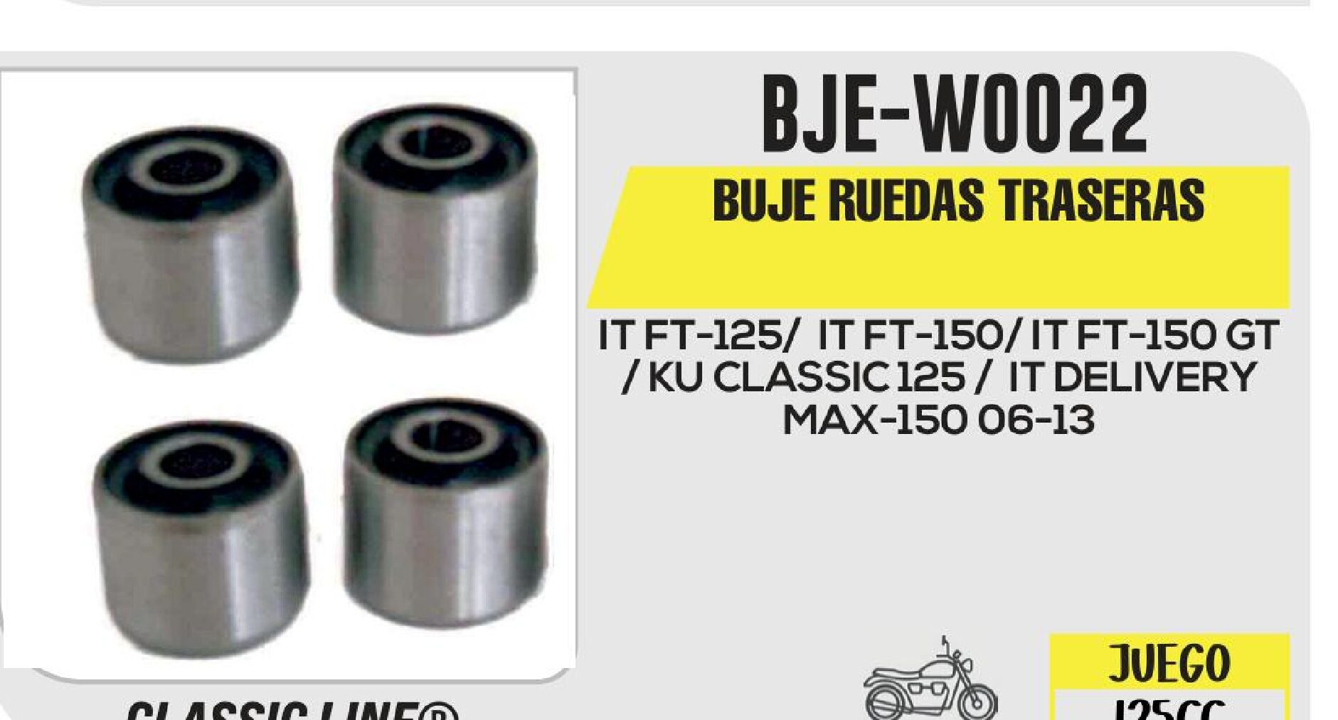 BUJE RUEDAS TRASERAS / BJE-WO022